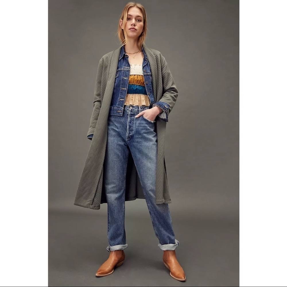 Anthropologie Green Duster